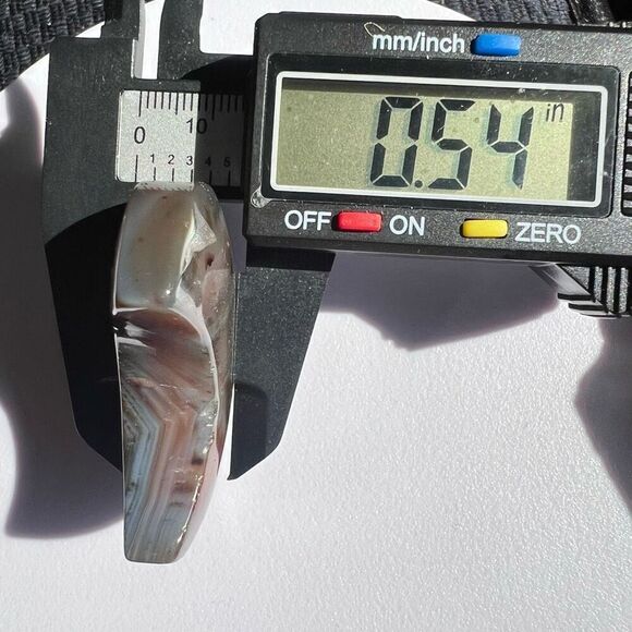 Brown Banded Agate Crystal Moon‎ Carving - Picture 11 of 13